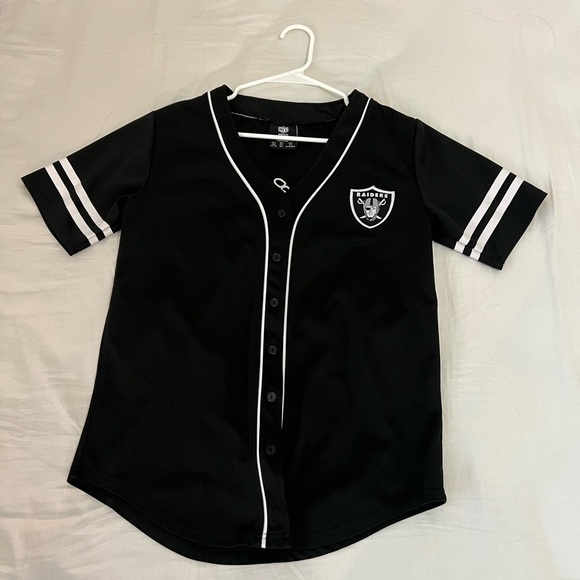 NFL Tops - NFL Raiders Black Jersey Size S